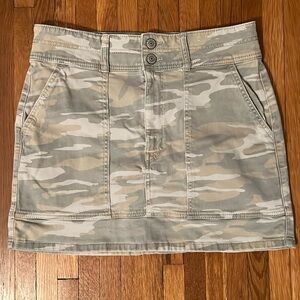 Neutral Camo High Waist Skirt